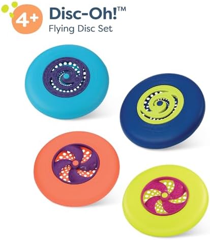 B. toys Flying Disc Set, Disc-Oh! 4 Colorful Discs, 4 Discs - Image 6