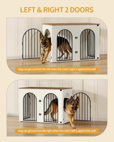 Hzuaneri 46.5'' Dog Crate Furniture, Dog Kennel Indoor - Image 5