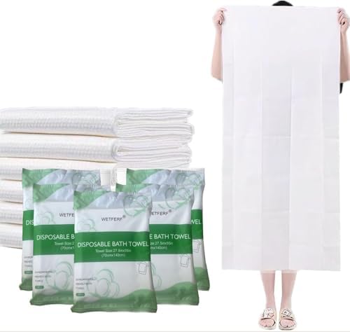 5 Pack Disposable Bath Towels Large 55"x27.5" Thick - Image 2