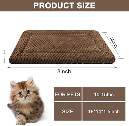 Dog Bed Mat, Reversible & Ultra Soft Kennel Pad-Machine Washable Pet Bed - Image 2