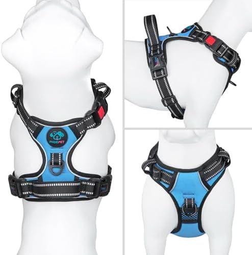 PHOEPET No Pull Dog Harness Medium Reflective Front Clip Vest - Image 2