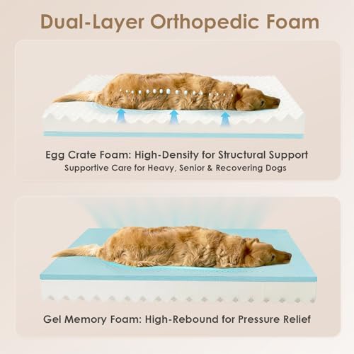 EHEYCIGA Orthopedic Dog Bed for Large Dog, Memory Foam Dog Couch - Image 2