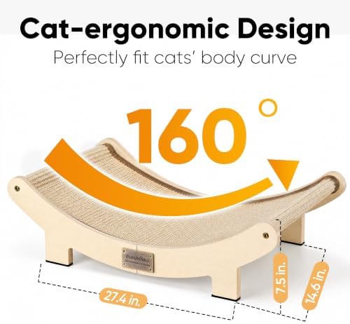 FUKUMARU Extra Large Sisal Cat Scratcher Bed Indoor Sturdy Wood Scratch Bed - Image 4