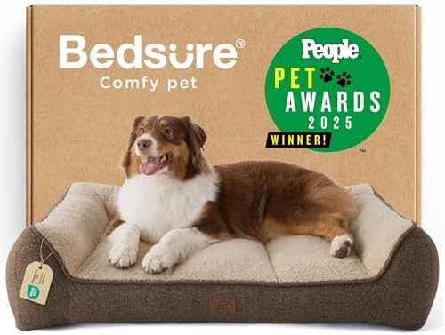 Bedsure SupportMax® Extra Thick Orthopedic Dog Beds Large Sized Dog by BEDSURE
