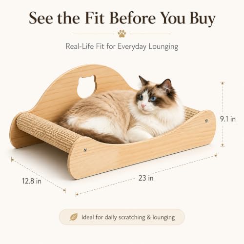 Avont 23" Large Sisal Cat Scratcher Lounge Bed - Image 4