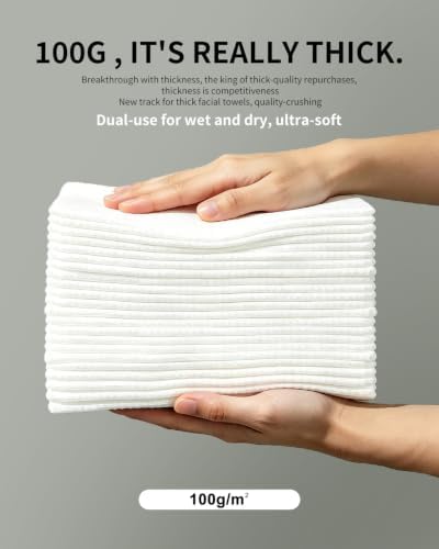 LUXU Face Towels, Ultra‑Soft Facial Towels, Extra Thick Disposable Face Towel - Image 3
