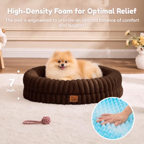 ChiXnuggle Orthopedic Dog Bed, Washable Cover, Faux Fur Bolster Pet Couch - Image 4