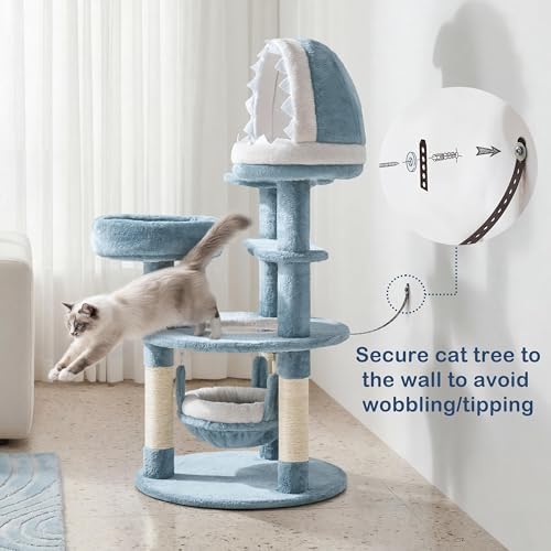 Yaheetech Cute Shark Cat Tree for Kittens - Image 6