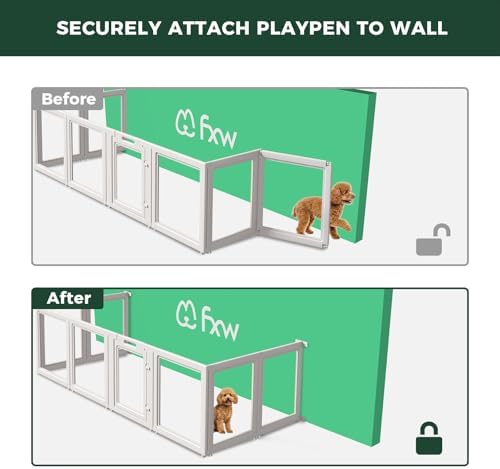FXW Fence-to-Wall Anchors for AuraSpace Acrylic Indoor Dog Playpen - Image 5