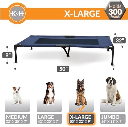 K&H Outdoor Elevated Dog Bed, Cooling Raised Dog Bed, XL 50x32in - Image 3
