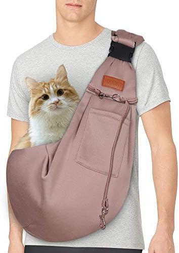 FDJASGY Small Dog Sling Cat Carrier Adjustable Strap Hands Free Reversible Pet - Image 2