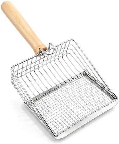 Metal Cat Litter Scoop Stainless Steel Pellet Kitty Litter Scoop Dual Sifting by Unknown