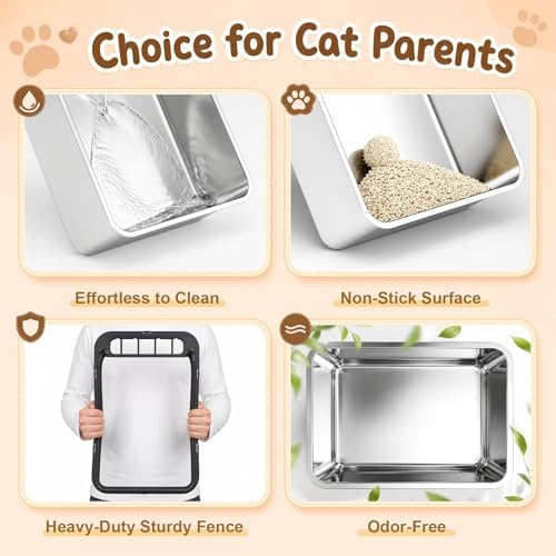 Jotesnew Stainless Steel Cat Litter Box - Image 5