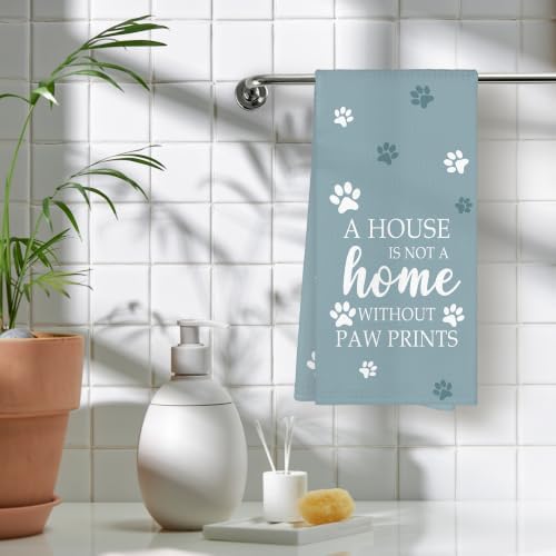 Funny Dog Paw Blue Kitchen Towels, Dog Lovers Gifts - Image 5