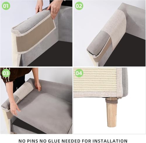 Cat Scratch Sofa Protector, 23.6" L*19.7" W Cat Scratch Furniture Protector Pad - Image 7