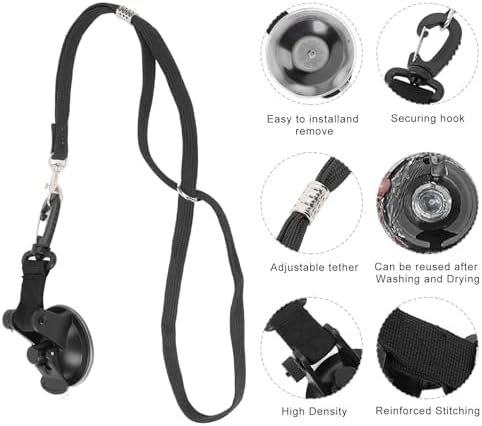 Alomejor Dog Bathing Tether, Suction Cup Dog Bath Leash Strap, Restrainer - Image 5