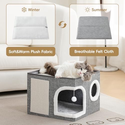 Cat Beds for Indoor Cats, Large Kitten Bed - Image 5