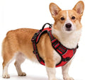 Red No-Pull Dog Harness with 2 Leash Clips，Soft Padded Vest by Unknown