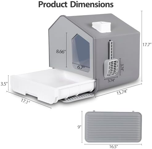 Extra Large Enclosed Cat Litter Box - Image 6