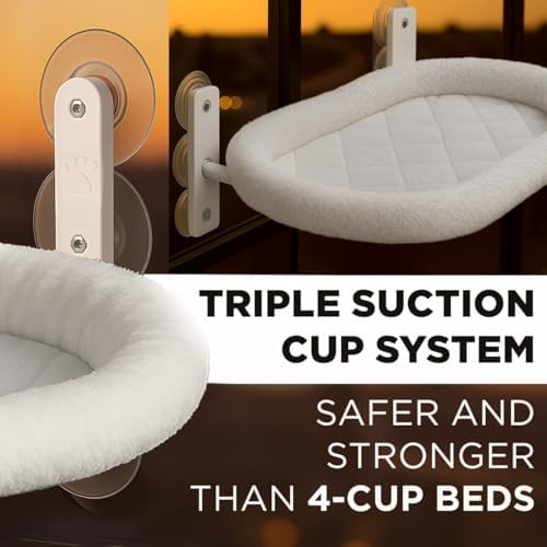 Cat Window Perch – Strong 6 Suction Cup Foldable Cat Hammock Bed - Image 4