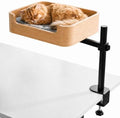 3-in-1 Cat Desk Bed, Cat Window Hammock & Elevated Floor Bed – Wooden Window by Unknown