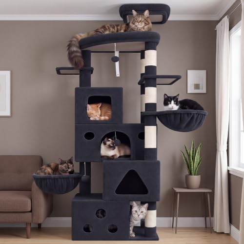 Gitelsnour 78.7'' Cat Tree Tower, 4 Cat Condos - Image 6