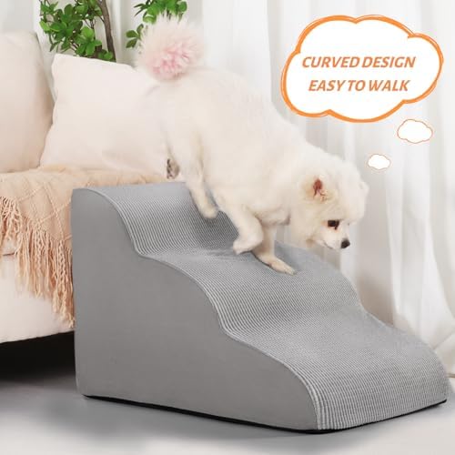 Aodisman Dog Stairs for Small Dogs and Cats, 3-Step Pet Ramp for Couch - Image 3