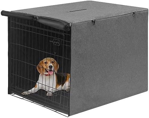 Deblue 42 inches Dog Crate Cover, Sturdy Windproof Pet Kennel Cover by DebluePetSupplies