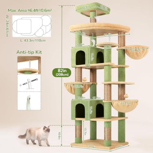 Globlazer 82in Cactus Extra Large Cat Tree - Image 6