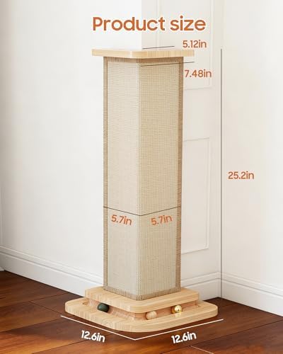 Corner Cat Scratcher, Replaceable Sisal Scratch Pad - Image 3