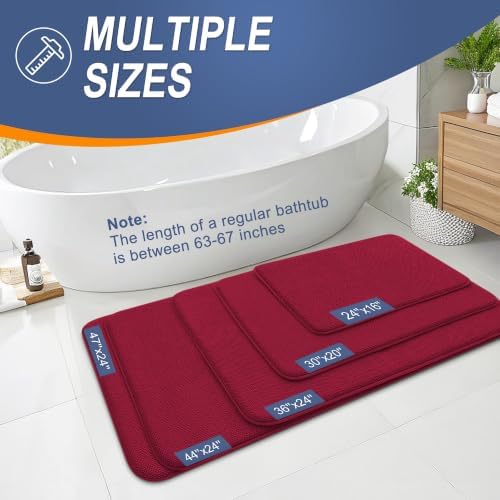 OLANLY Memory Foam Bathroom Runner Rugs 47x20, Absorbent Long Mat - Image 5