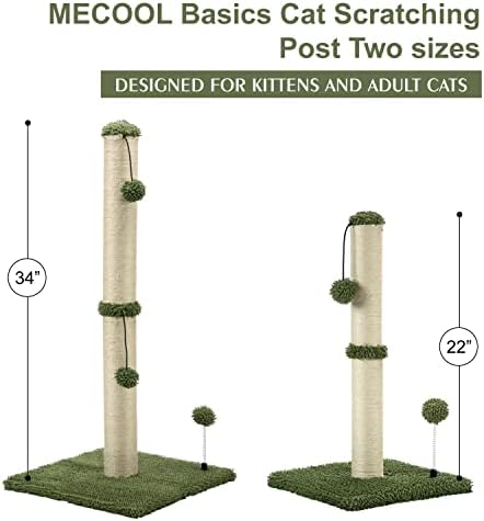MECOOL Cat Scratching Post Premium Basics Kitten Scratcher Sisal Scratch Posts - Image 6