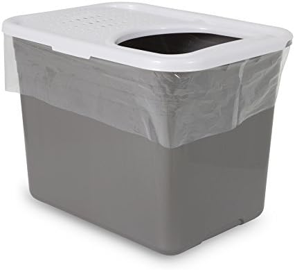 Petmate TOP ENTRY LITTER PAN LINERS Dark Grey 8 Count by Petmate