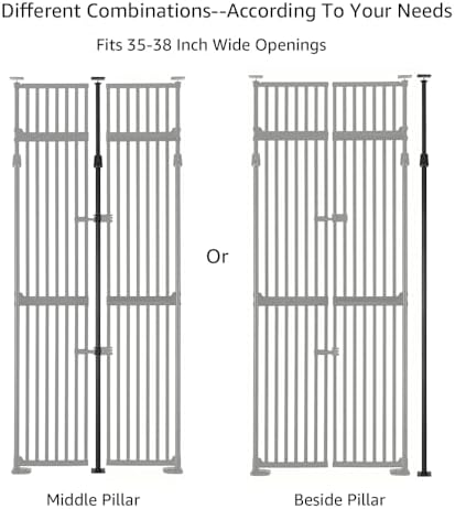 unipaws 86" High Extra Tall Cat Gate, Auto Closing and No Drilling - Image 6