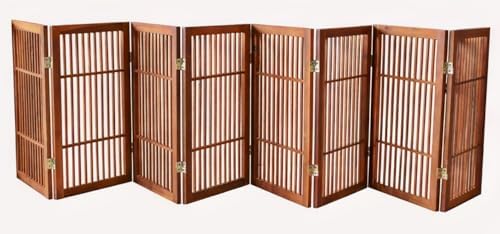 Urnporium Pet Dog Gate Freestanding, Strong Durable Folding Wooden Fence by Urnporium