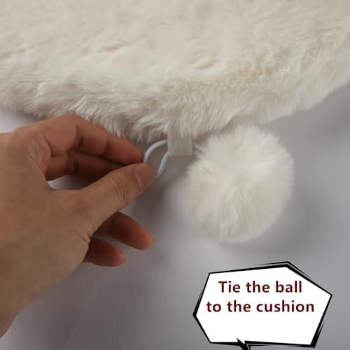 SHENGOCASE 2-Pack 10"x 20" Faux Rabbit Fur Cat Dog Bed Cushion Pad Mat - Image 5