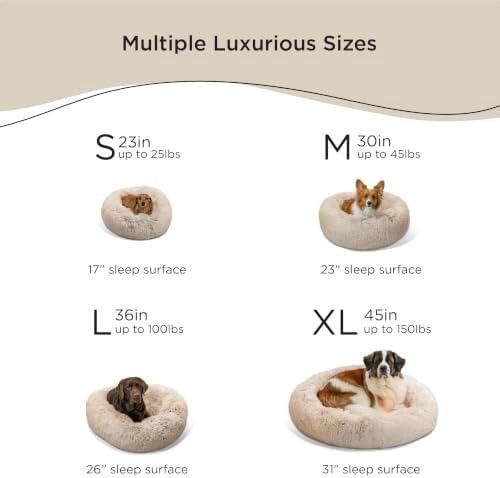 Best Friends by Sheri Original Calming Donut Dog Bed, Cotton Candy - Image 4