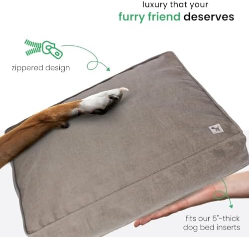 Molly Mutt Gray Dog Bed Cover, Non-Toxic & 100% Cotton - Image 5