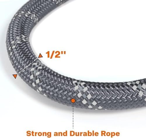 Taglory Rope Dog Leash for Medium Large Dogs, 5 FT Padded Handle - Image 3