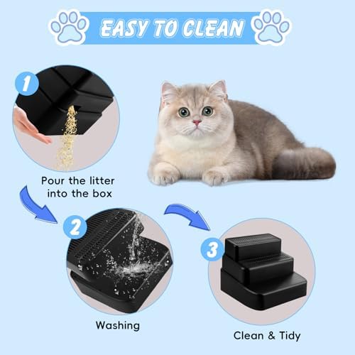3 Step Litter Box Ramp Adjustable Detachable Litter Box Step - Image 5