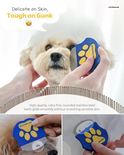 PETHROOM Professional Eye Comb for Pets, Stainless Steel Tear Stain Remover - Image 5