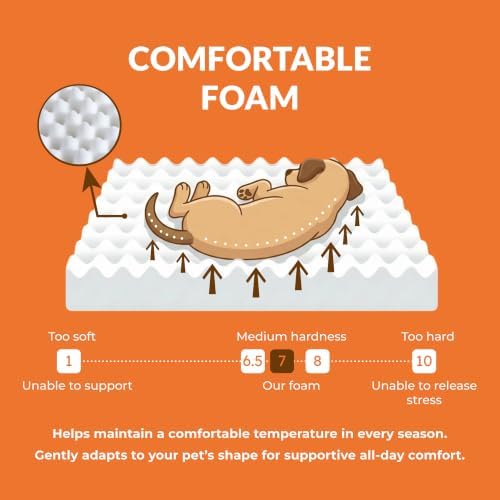 Muihood Elevated Wood Dog Bed Frame Mat Set - Image 5