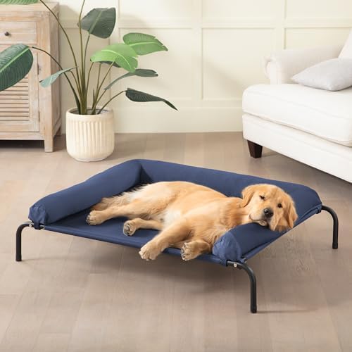 Cooling Elevated Dog Bed for Large Dogs, Indoor & Outdoor Raised Dog Bed by WESTERNHOME