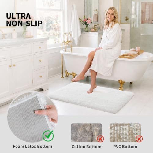 ILANGO Bathroom Rugs 36" × 24", Extra Soft Absorbent Microfiber Bath Rugs - Image 6