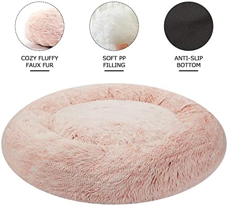 Bedfolks Calming Fluffy Donut Dog Bed - Image 3