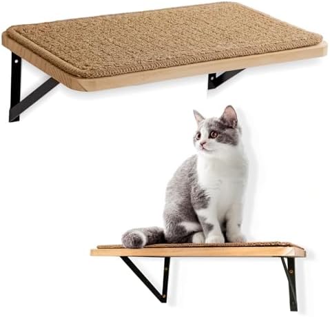 2Pack Wooden Cat Wall Shelves - Image 3