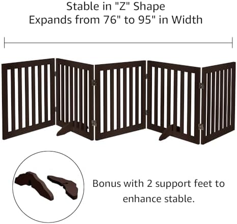 unipaws 24”H Free Standing Pet Gate - Image 4