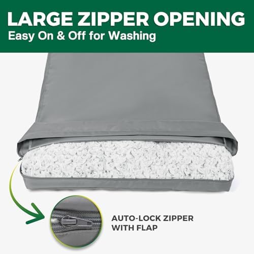 PAWFINITY Waterproof Dog Bed Cover Replacement Washable, Zipper Closure - Image 6