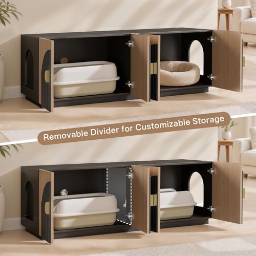 Amunrbrek Double Cat Litter Box Enclosure Furniture - Image 4