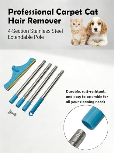 Premium Stainless Steel Pet Hair Removal Carpet Rake | Reusable Adjustable Pet - Image 7